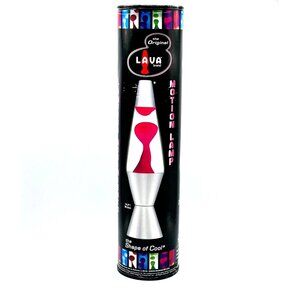 Lava Brand - The Original Lava Lamp - 14.3" Silver Base w/Pink Lava - Circa 2007